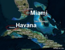 Map of Cuba, small